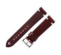DSHDFJ Cinturino in pelle Zwart Zwart Zwart Brown Brown Oil Oil Watch Strap Italiano 18mm 20mm 22mm Guarnizione rapida Guarnizione a sguardo a sguardo a sguardo a sguardo(Dark Brown-silver,18mm)