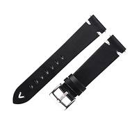 DSHDFJ Cinturino in pelle Zwart Zwart Zwart Brown Brown Oil Oil Watch Strap Italiano 18mm 20mm 22mm Guarnizione rapida Guarnizione a sguardo a sguardo a sguardo a sguardo(Black-silver clasp,22mm)