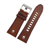 DSHDFJ, cinturino in vera pelle, 28 mm, compatibile con cinturino per orologio da polso, cinturino DZ7193 DZ7214 DZ7311 DZ7312 DZ7313, 24mm, Acetato, Nessuna pietra preziosa