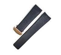 DSHDFJ Cinturino per orologio compatibile con TAG HEUER GRAND CARRERA AQUARACER cinturino in morbido silicone da uomo accessori per orologio in gomma catena, 22mm With LOGO