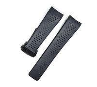 DSHDFJ Cinturino per orologio compatibile con TAG HEUER GRAND CARRERA AQUARACER cinturino in morbido silicone da uomo accessori per orologio in gomma catena, 22mm With LOGO
