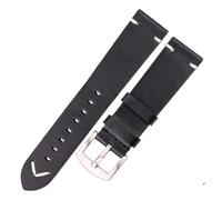 DSHDFJ Cinturino realizzato a mano in pelle giallo verde olio cera pelle bovina compatibile con cintura smartwatch 18mm 20mm 22mm 24mm, 22mm