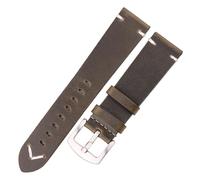 DSHDFJ Cinturino realizzato a mano in pelle giallo verde olio cera pelle bovina compatibile con cintura smartwatch 18mm 20mm 22mm 24mm, 22mm