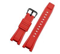 DSHDFJ Compatibile con cinturino in gomma con GST-210 / W300 / 400G / B100 Accessori for cinturini in silicone impermeabili da 26 * 14mm(Dark red-silver)
