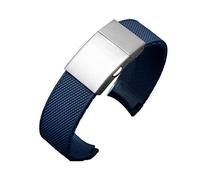 DSHDFJ Gomma di gomma fluidi in silicone di alta qualità 21mm Compatibile con Longines Hydroconquest L3 Conquist Sport Sport Sport Sport Cinturino Nero Nero Nuovo(Blue)