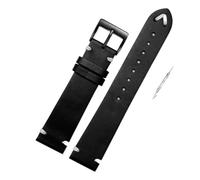 DSHDFJ Guardalieri compatibili con ORIS 65 Replica Guardia in pelle con cinturino da immersione serie di immersione in rame anello in bronzo corona retrò cinturino for cinturino in bandiera(Black-Blac