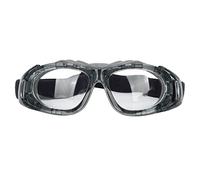 dsheng Occhiali da Calcio, Occhiali Protettivi Sportivi AntiGraffio Ergonomici HD Comodi per Escursioni in Bicicletta all'aperto (Grigio)