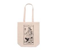 DSHIRT14 Borsa Tote Bag con Soffietto - Tarot De Marseille IV L’Empereur Imperatore Tarocchi di Marsiglia Simbolo di Stabilità e Autorità Shopper in Poliestere con Soffietto Borsa esoterismo