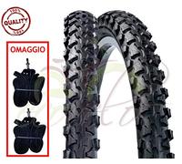 DSI EBA20MAS 2 CAMERE + 2 COPERTONI Neri per Mountain Bike 20 X 1.90 (50-406) MTB Mountain Bike Bici Bicicletta