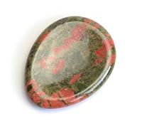 DSINEY Cristalli e Pietre da 1,7 Pollici Worry Stone Reiki Massaggio Naturale del Pollice Pietra di Cristallo della Palma for Yoga (Color : Unakite, Size : 1.7 in)