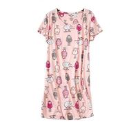 DSJJ Camicie da Notte Donna Comodo Semplice Pigiami Camici Vestaglia Accappatoi Camicia da Notte Manica Corta Taglie Forti