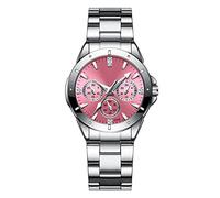 DSJMUY Orologio da donna classico in acciaio inox argento impermeabile al quarzo analogico orologio da polso da donna, orologio da polso da donna, orologio da polso da donna
