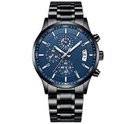 DSJMUY Orologio meccanico automatico da uomo, cronografo, datario, analogico, casual, alla moda, in acciaio inox, impermeabile, con calendario luminoso e cristallo zaffiro