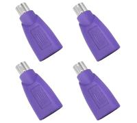 Dsjnf Adattatore da USB a PS2, USB femmina a PS/2 maschio, convertitore per mouse e tastiera, viola, 4 pezzi