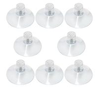 Dsjnf Ganci a ventosa da 32 mm, per finestre di vetro, rotondi, potenti, trasparenti, in PVC, con viti e dadi, per bagno, parete, finestra, auto, 8 pezzi (32 mm)