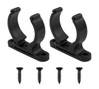 Dsjnf Supporto per gancio per barca, morsetti in nylon per scala, nero, clip per riporre ganci per barca, morsetto a molla per tubi da 38 ~ 42 mm (M5 x 20 mm)