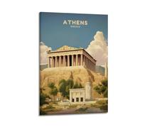 DSJXJZ City Travel Grecia Atene Partenone Quadro decorativo su tela poster da parete e decorazione moderna per camera da letto 50 x 75 cm