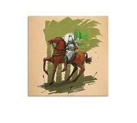 DSJXJZ Illustrazione religiosa islamica - stile Muhammad a cavallo pittura decorativa su tela poster da parete e decorazione moderna per la camera da letto della famiglia 40 x 40 cm