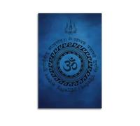 DSJXJZ Poster da parete su tela con simbolo dell'induismo religioso OM, con pittura decorativa Triden e decorazione moderna per la camera da letto, 40 x 60 cm