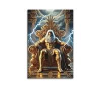 DSJXJZ Poster decorativo da parete su tela con mito greco fantascientifico Zeus sul trono e decorazione moderna per la camera da letto, 40 x 60 cm