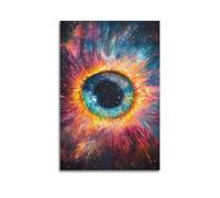 DSJXJZ Poster decorativo da parete su tela con occhio cosmico in stile fantascientifico e decorazione moderna per la camera da letto, 50 x 75 cm