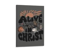 DSJXJZ Poster decorativo da parete su tela con parole religiose e cristianesimo, decorazione moderna per camera da letto, 30 x 45 cm