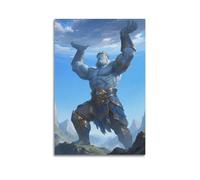 DSJXJZ Poster decorativo da parete su tela, motivo: Titano mitologico che regge il cielo, decorazione moderna per camera da letto, 60 x 90 cm