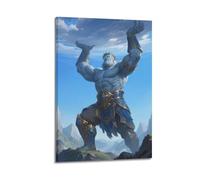 DSJXJZ Poster decorativo da parete su tela, motivo: Titano mitologico che regge il cielo, decorazione moderna per camera da letto, 60 x 90 cm