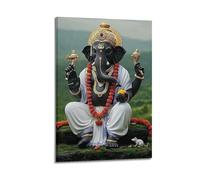 DSJXJZ Quadro decorativo da parete su tela, motivo: religione induismo Ganesha sotto la pioggia, decorazione moderna per camera da letto, 20 x 30 cm