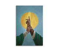 DSJXJZ Quadro religioso islamico - stile con gesti delle mani e aureola, pittura decorativa da parete su tela e decorazione moderna per camera da letto per la famiglia (40 x 60 cm)