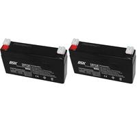 DSK 10318, Batteria al piombo AGM ricaricabile sigillata 6V 1.3Ah, Nero (Confezione da 2)