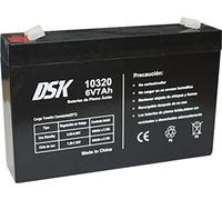 DSK 10320 - Batteria al piombo AGM ricaricabile sigillata 6V 7Ah. Ideale per auto e moto elettriche per bambini, scooter, sistemi UPS, sistemi di sicurezza.