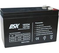 DSK 10324 - Batteria al piombo AGM ricaricabile sigillata 12V 7Ah. Batteria ideale per allarmi domestici e industriali, giocattoli elettrici per bambini,