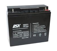 DSK 10371 - Batteria al piombo sigillata AGM ad alta scarica da 12V e 18Ah Batteria ideale per UPS-UPS, sistemi di sicurezza e comunicazione, luci di emergenza, nero