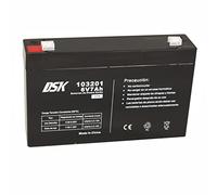 DSK - Batteria al piombo AGM ricaricabile sigillata da 6 V e 7 Ah. Ideale per auto e moto elettriche per bambini, monopattini, sistemi UPS e sistemi di sicurezza e comunicazione, luci di emergenza