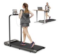 Dskeuzeew Tapis roulant, 2.5 Cavallo vapore, con Telecomando e serratura di sicurezza, Schermo LCD ad alta definizione, Può essere utilizzato per uso domestico e ufficio(Jet Black)