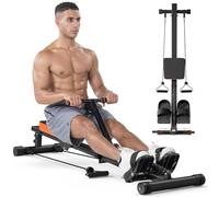 Dskeuzeew Vogatore Pieghevole per Casa e Fitness, Allenamento Cardio e Forza, Display LCD, Capacità 120 kg