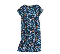 DSKK Camicia da Notte Donna estive Maniche Corte Cotone Sleepwear Camicie da Notte da Donna Girocollo da Notte Taglie Forti (1#,XL)