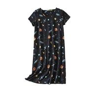 DSKK Camicia da Notte Donna estive Maniche Corte Cotone Sleepwear Camicie da Notte da Donna Girocollo da Notte Taglie Forti