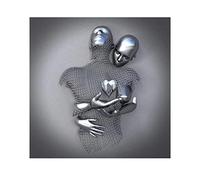 DSKYLODY Tela Astratta della Scultura della Figura del Metallo Soggiorno Camera da Letto Sala da Pranzo Decorazione Domestica Cornice (Colore : C, Taglia : 30CM)