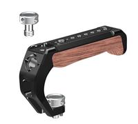 DSLR Camera Maniglia Top Grip Legno E Alluminio 1/4 E 3/8 Filettato Tiene Cold Shoe Adattatori Per Fotografia Accessori