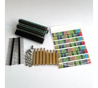 DSLRKIT 40Pin GPIO Splitter Extender per RPi 5 4B 3B+ 400 500 HAT | Gioco Active Cooler, accesso M.2 HAT+ e AI HAT+, 2 porte maschio, 1 femmina, 3 opzioni maschio, etichette pinout