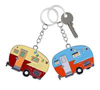 DSLSQD 2 portachiavi a forma di camper, accessori per camper per rimorchi da viaggio, retrò, portachiavi per auto, portachiavi carini per decorazione camper, camper, viaggi, campeggio, viaggi,