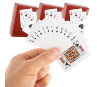 DSLSQD Mini carte da gioco, piccole carte - 3 mazzi, mazzo da poker da viaggio, grande regalo per feste - 5,1 x 3,8 cm (rosso)