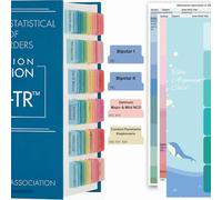 DSM 5 TR Tabs, indice per DSM-5-TR Manuale diagnostico e statistico dei disturbi mentali, 94 pezzi laminati e codificati a colori DSM V TR e 18 etichette adesive vuote pastello