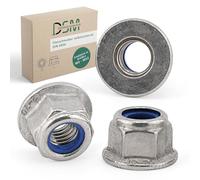 DSM - Dadi a flangia M3, in acciaio inox A2/V2A, DIN 6926, autobloccanti senza dentatura di blocco, dado esagonale con flangia, dadi di bloccaggio resistenti alla corrosione, 10 pezzi