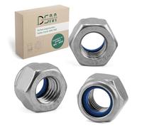 DSM - Dadi di di sicurezza ad alta forma - DIN 982/ISO 7040 - M8 - Acciaio inox A2/V2A - Antiruggine e autobloccante con morsetto in plastica - Dadi, dadi di bloccaggio, dadi di bloccaggio - 50 pezzi