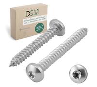 DSM | Viti a testa piatta ISO 14585, 2,9 x 9,5 mm, in acciaio inox A2/V2A, antiruggine e autofilettanti, viti per legno Torx, viti a testa bombata per legno e metallo, 25 pezzi
