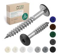 DSM | Viti per facciata Trespo 5,5 x 25 mm | antracite RAL 7016 | acciaio inox A2 | testa tonda piatta con azionamento TX | autofilettanti e resistenti alla corrosione | viti per costruzioni in legno