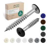 DSM | Viti per facciata Trespo 5,5 x 32 mm | nero profondo RAL 9005 | acciaio inox A2 | testa tonda piatta con azionamento TX | autofilettanti e resistenti alla corrosione | viti per costruzioni in